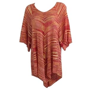 Faded Glory Multicolor Knit Poncho